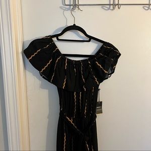 FOREVER 21: Off the shoulder striped maxi dress with slits